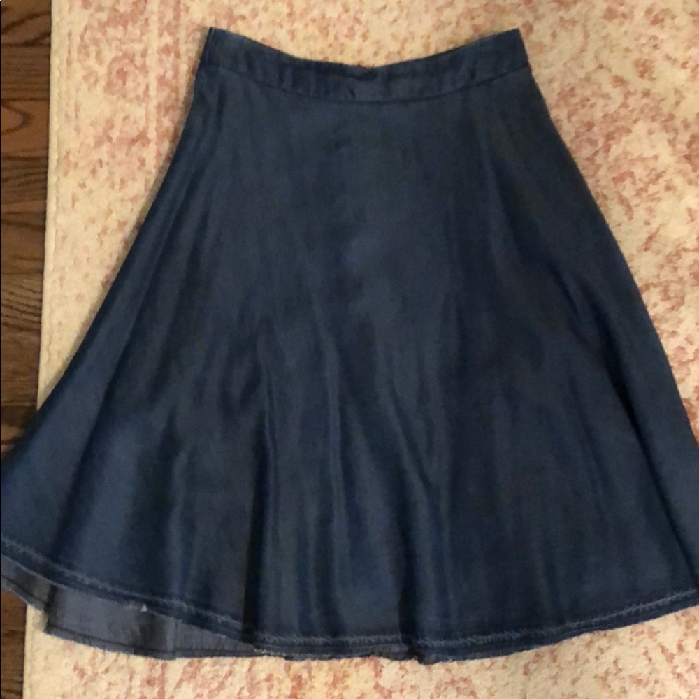 Anthropologie Flared soft jean skirt